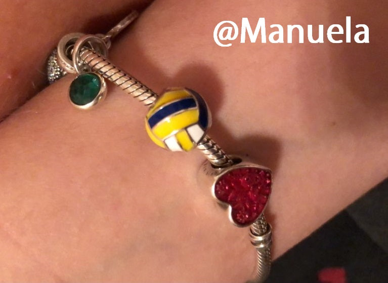 Bracciale Pallavolo TEAMER – Ciondolo Ridimensionabile, Doppia Catena, Acciaio Inox, Regalo Per Atleti E Allenatori - 4
