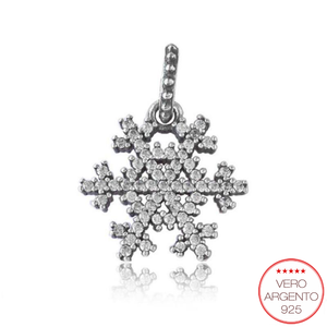 "Snowflake" - charm in argento fiocco di neve - IN ESCLUSIVA