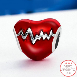 "HeartBeat" - charm battito cuore in argento - IN ESCLUSIVA