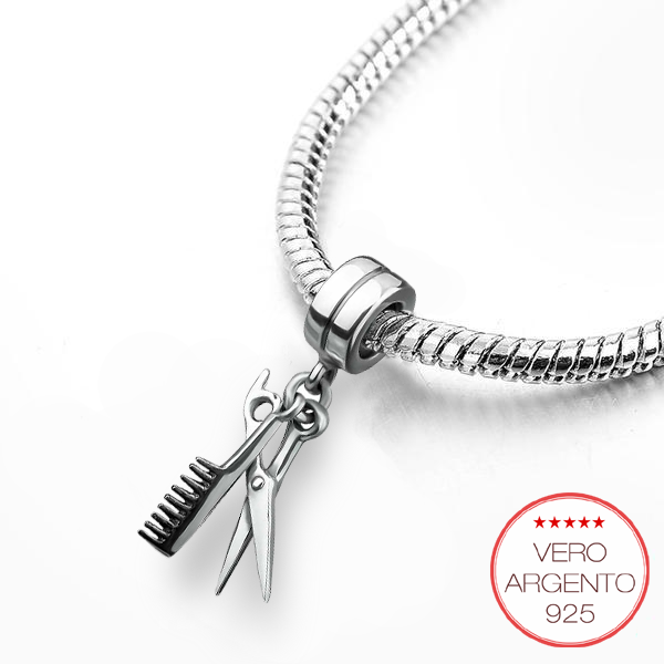 LoveHair" - Charm Forbici E Pettine In Argento - EDIZIONE LIMITATA – Gadget On Top - Foto 6