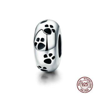 "DogghyCharm" - charm in argento orme cane - IN ESCLUSIVA