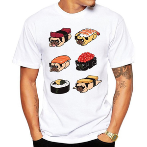 "SushiPug" - maglietta carlino-sushi uomo e donna - IN ESCLUSIVA